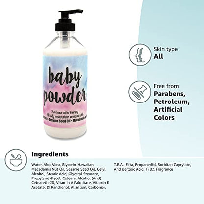 The Lotion Company 24 Hour Skin Therapy Lotion – Baby Powder, 16 oz