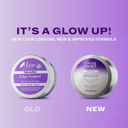 The Mane Choice The Alpha 48H Edge Control – 2 Oz, 48-Hour Hold, Shine & Nourish, Non-Flaking