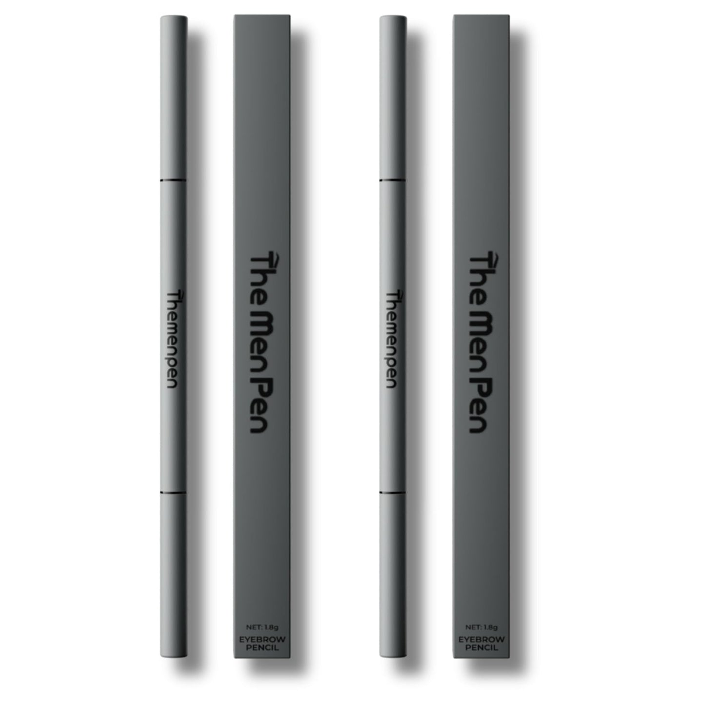 The Men Pen - Waterproof Eyebrow Pen & Beard Filler | Dark Brown (Pack of 2)