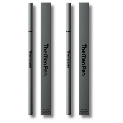 The Men Pen - Waterproof Eyebrow Pen & Beard Filler | Dark Brown (Pack of 2)