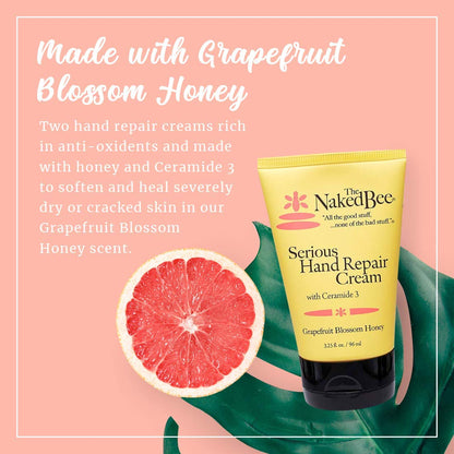 The Naked Bee Grapefruit Blossom Honey Hand Repair Cream with Ceramide 3 – 2 Pack