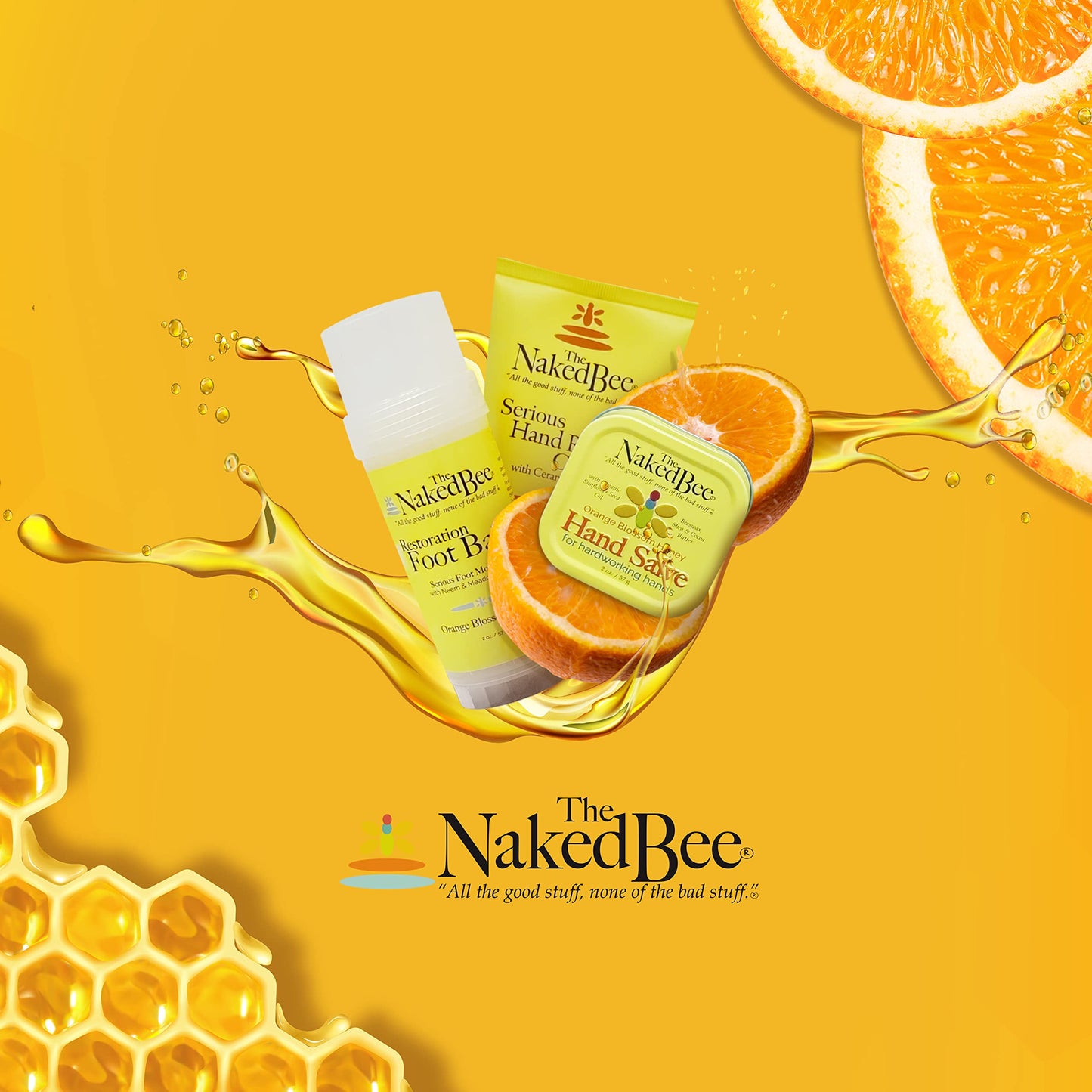 The Naked Bee Organic Orange Blossom Honey Lip Balm - 3 Pack