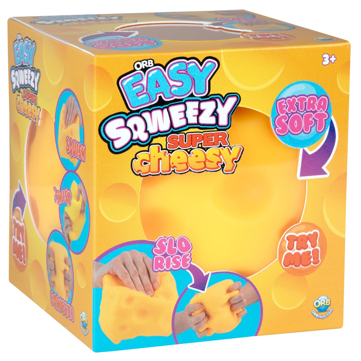 The Orb Factory ORB Easy Sqweezy Super Cheesy - Giant Squeezable Cheese Toy