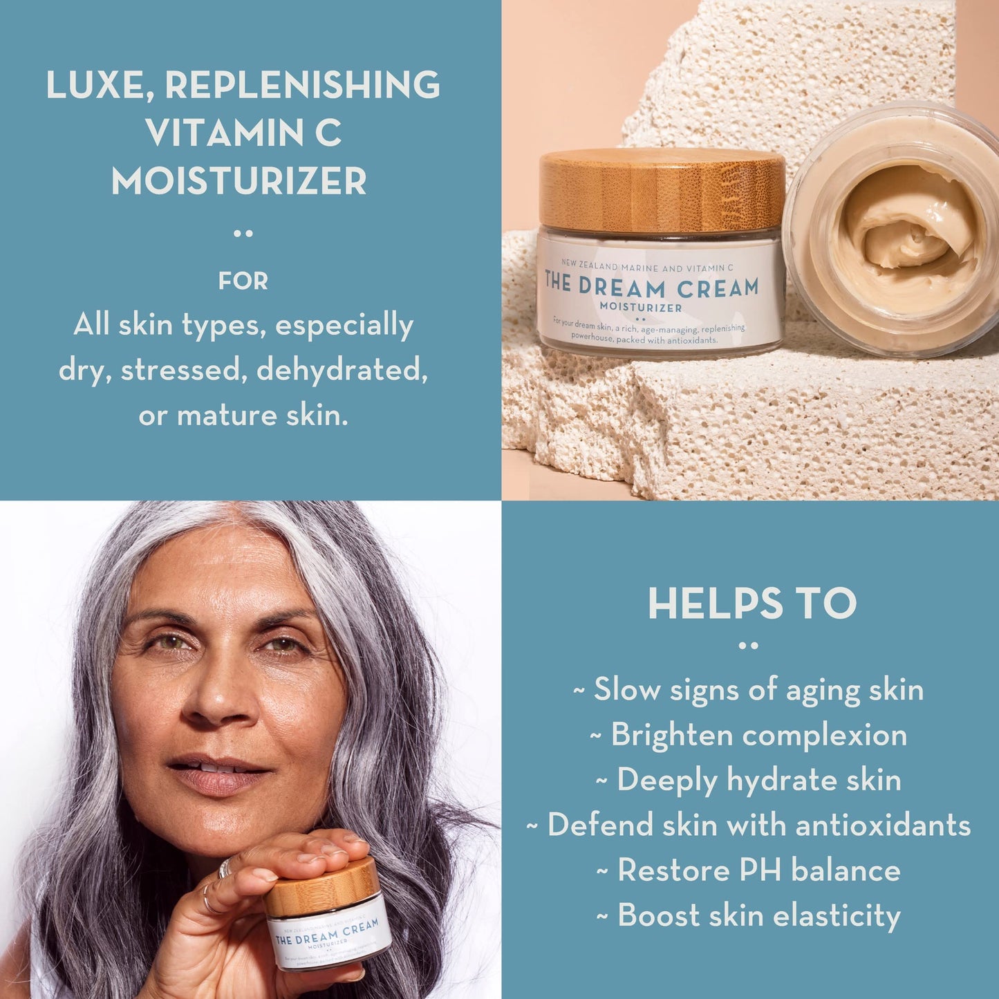 The Organic Skin Co Anti Aging Dream Cream with Vitamin C, Amla Oil & Honeysuckle
