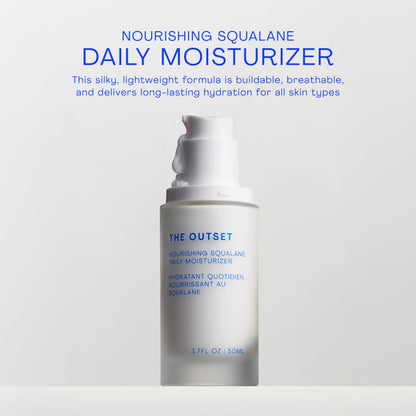 The Outset Squalane Daily Face Moisturizer – Hydrating, Fragrance-Free Vegan Skincare for Sensitive Skin