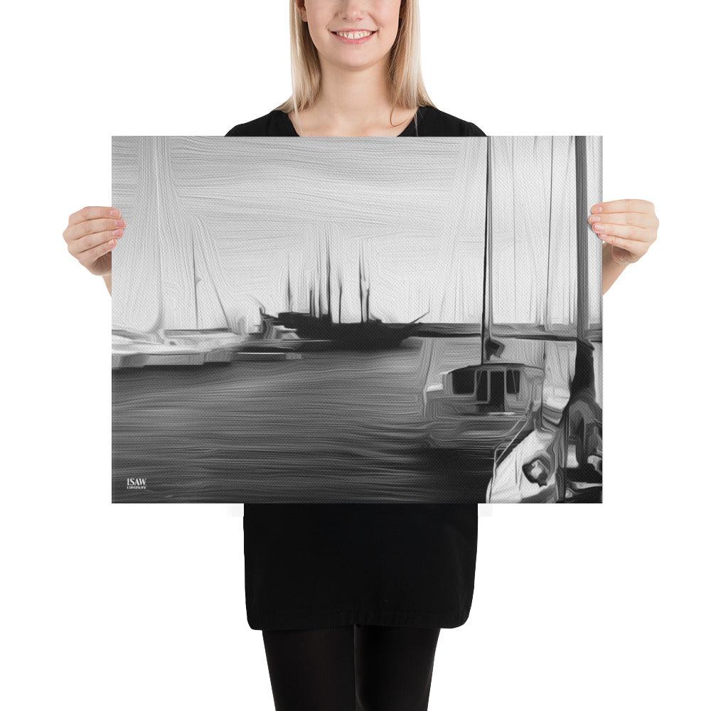 The Sleeping Yachts (at Night) - Canvas Print
