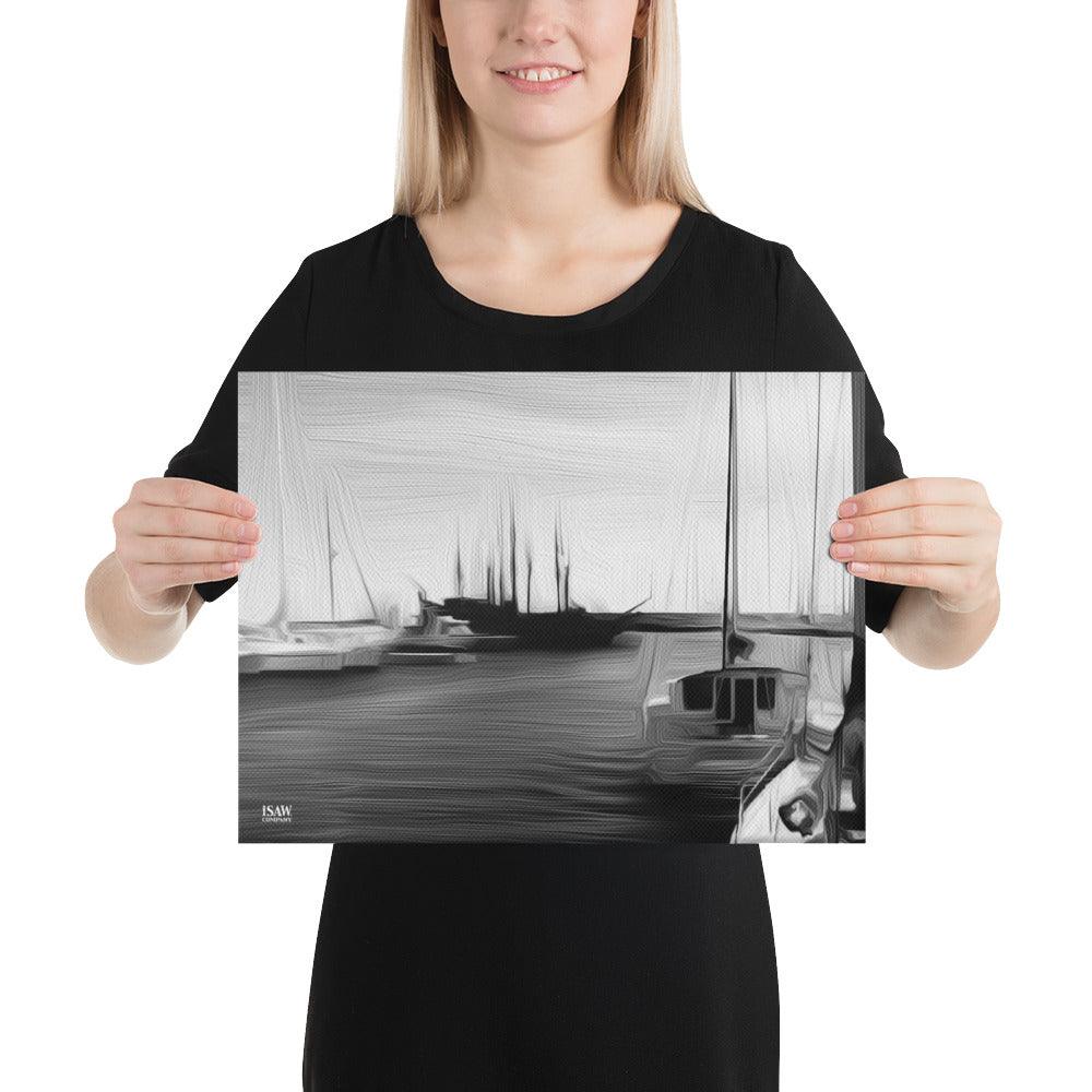 The Sleeping Yachts (at Night) - Canvas Print