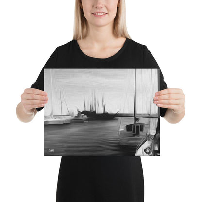 The Sleeping Yachts (at Night) - Canvas Print