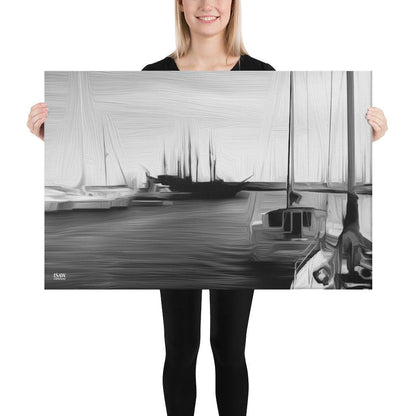 The Sleeping Yachts (at Night) - Canvas Print