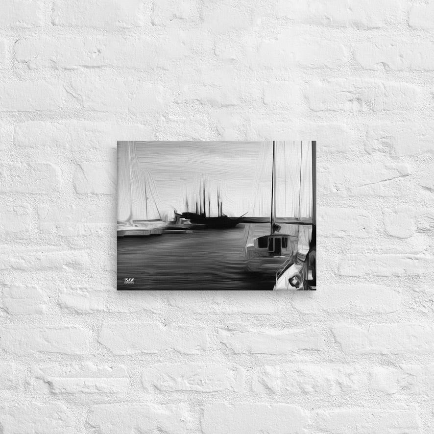 The Sleeping Yachts (at Night) - Canvas Print