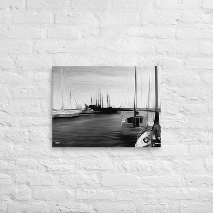 The Sleeping Yachts (at Night) - Canvas Print