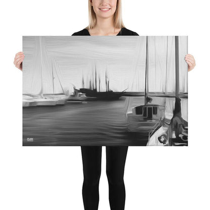 The Sleeping Yachts (at Night) - Canvas Print