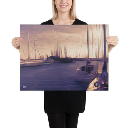 The Sleeping Yachts (at Sunset) - Canvas Print