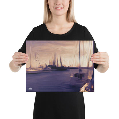 The Sleeping Yachts (at Sunset) - Canvas Print