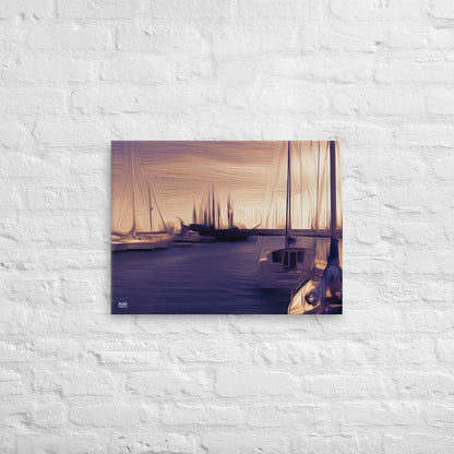 The Sleeping Yachts (at Sunset) - Canvas Print