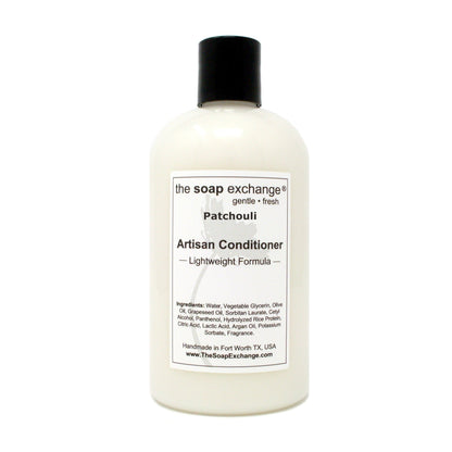 The Soap Exchange Hair Conditioner - Patchouli Scent | Handmade Argan Oil & Rice Protein, 12 oz