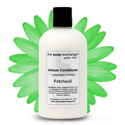 The Soap Exchange Hair Conditioner - Patchouli Scent | Handmade Argan Oil & Rice Protein, 12 oz
