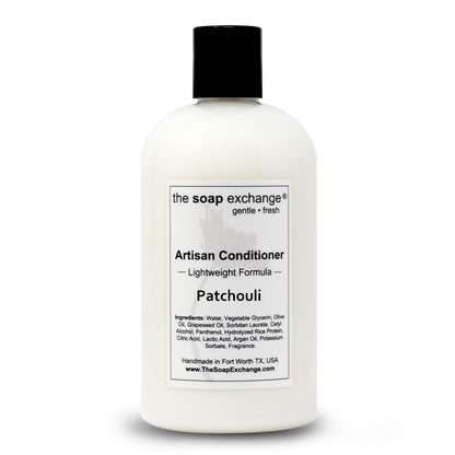 The Soap Exchange Hair Conditioner - Patchouli Scent | Handmade Argan Oil & Rice Protein, 12 oz
