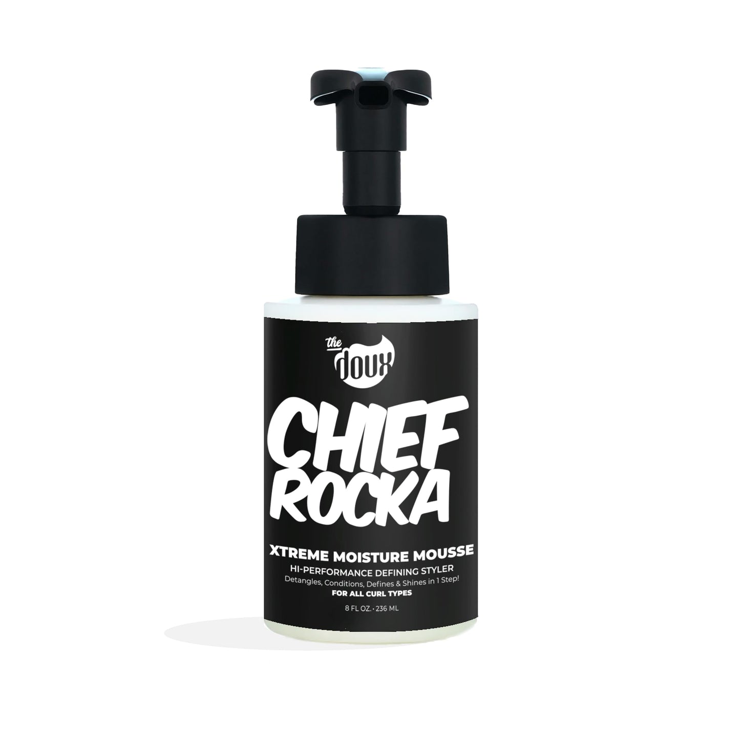 Chief Rocka Xtreme Moisture Mousse for Curly Hair by The Doux – Hold, Frizz Control & Shine (8oz)