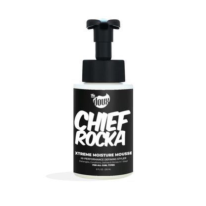 Chief Rocka Xtreme Moisture Mousse for Curly Hair by The Doux – Hold, Frizz Control & Shine (8oz)