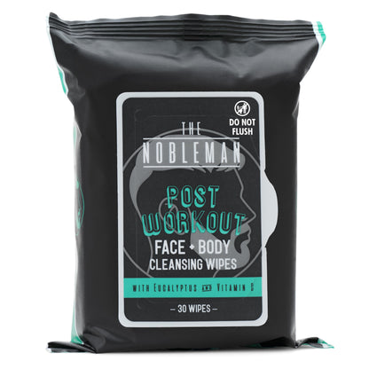 The Nobleman 4-Pack Cleansing Wipes – Post-Workout, Eucalyptus & Vitamin C (120 Ct)