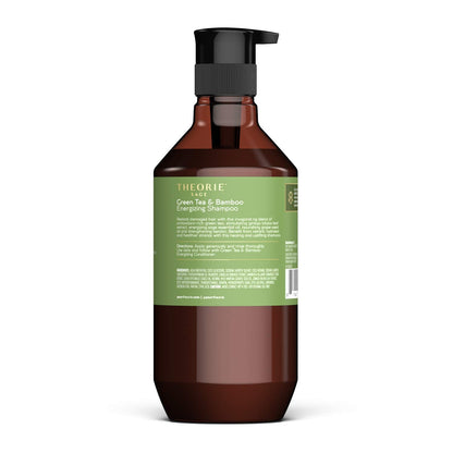Theorie Green Tea & Bamboo Energizing Shampoo – Invigorate & Strengthen, Color Safe, 400mL
