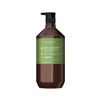Theorie Green Tea & Bamboo Energizing Shampoo – Invigorate & Strengthen, Color & Keratin Safe, 800mL