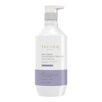 Theorie Hypoallergenic Body Wash – Fragrance-Free with Aloe Vera, Argan & Marula Oil (500mL Pump)