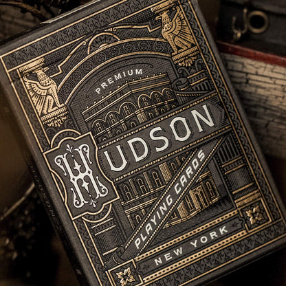 theory11 Hudson Playing Cards (Black) – Premium USA-Made Decks for Poker & Card Games