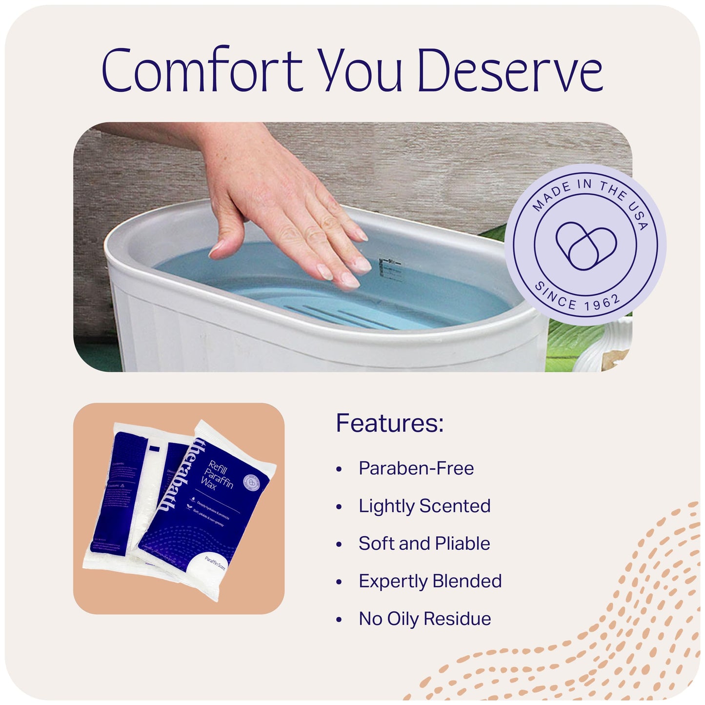 Therabath Paraffin Wax Refill 6 lb – Blooming Lilacs | Made in USA for Soft Skin & Warmth