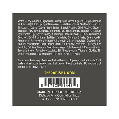 THERAPISPA Moisturizing Body Butter – Rich Shea, Ceramides, Collagen & Vitamin B5 (Gold, 7.0 oz)