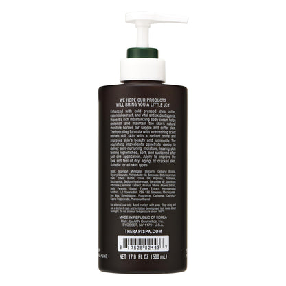 THERAPISPA Scented Body Lotion – Bergamot & Olive, 17.0 fl oz | Deep Hydration with Shea Butter, Ceramides & Panthenol