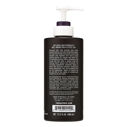 THERAPISPA Scented Body Lotion for Women – Calming Lavender Moisturizer with Shea Butter & Ceramides, 17 oz