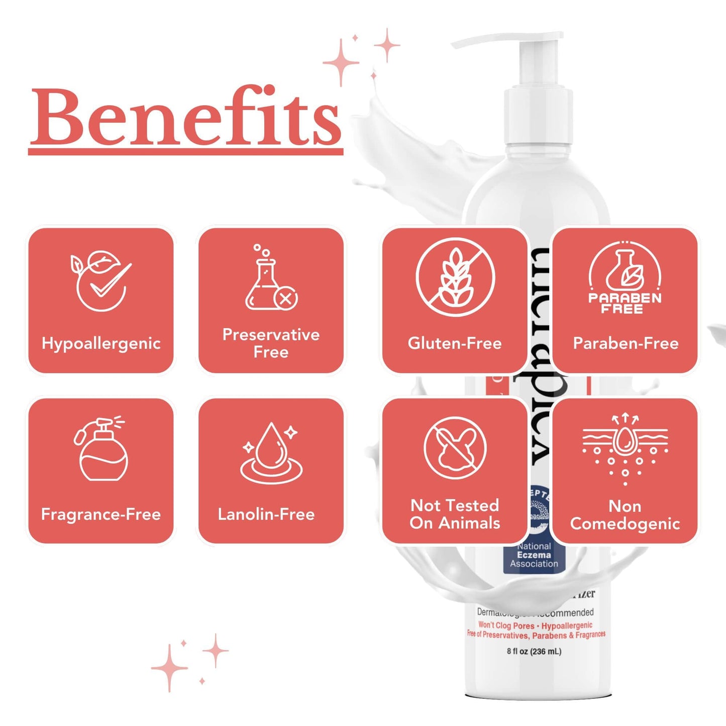 Theraplex Hydrolotion – Fragrance-Free Daily Moisturizer for Sensitive Skin | Paraben-Free, Noncomedogenic, 3-Pack