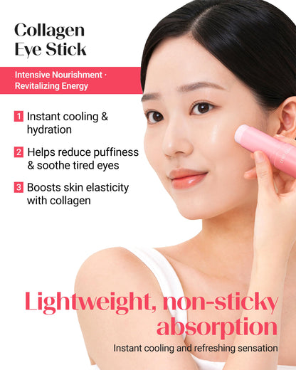THESAEM Iceland Hydrating Eye Stick Bundle - 2 Pack (Niacinamide + Collagen)