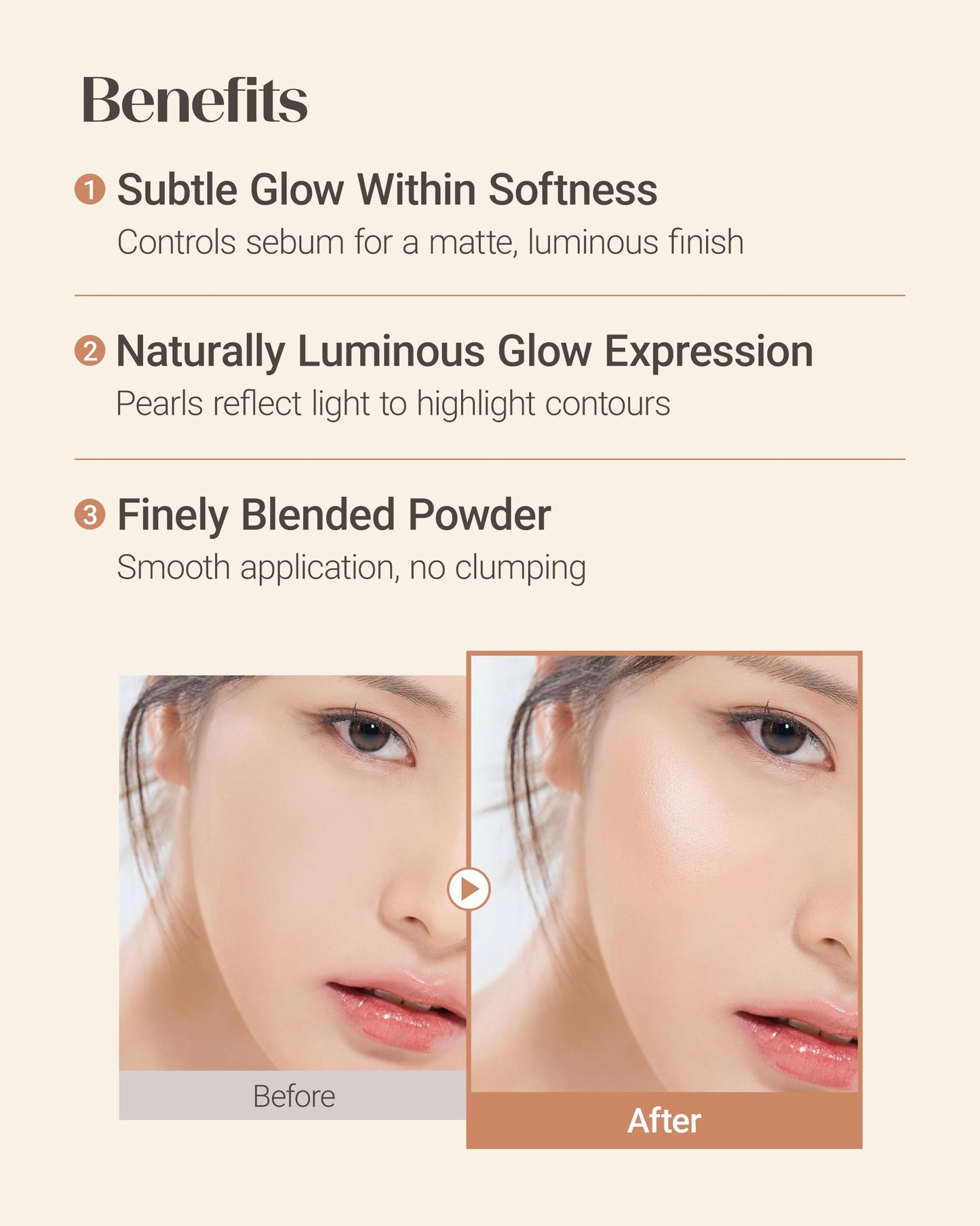 THESAEM Perfect Glam Glow Pact – Illuminating Face Powder with Colorful Pearls
