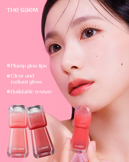 THESAEM Saemmy's Ade Shot Tint - Water Gel Lip Stain with Plump Gloss Finish (01 Grapefruit Honey)