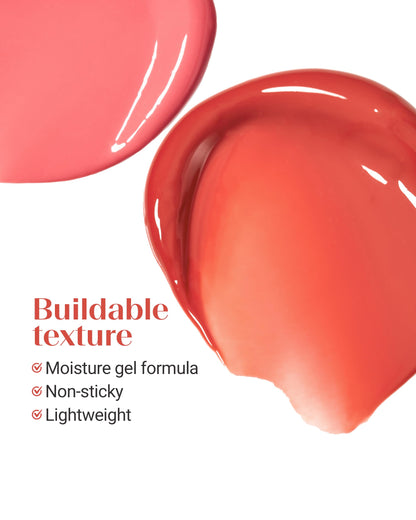 THESAEM Saemmy's Ade Shot Tint Peach Oolong Soft Pink – Water Gel Lip Tint with Plump Glowy Finish