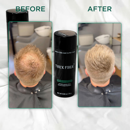 THICK FIBER Hair Fibers for Thinning Hair & Bald Spots – Medium Blonde (25g) | Conceal Hair Loss
