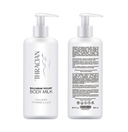 Thracian Bulgarian Yogurt Body Milk with Essential Oils — Hydrating, Non-Greasy Lotion for Sensitive & Dry Skin, 500 ml