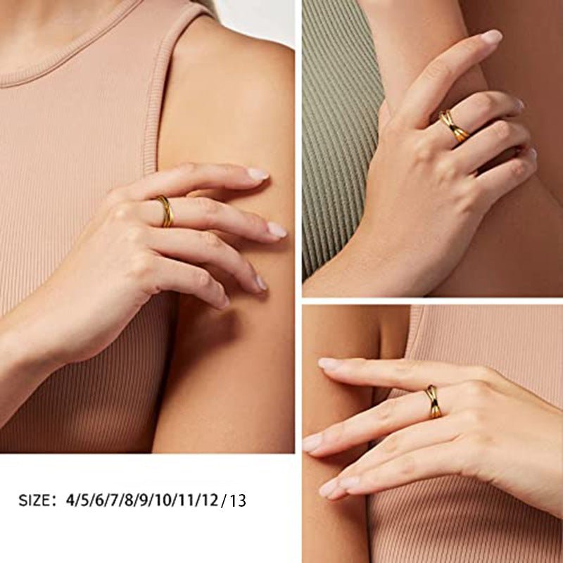 Three-Ring Rotating Anxiety Relief Ring