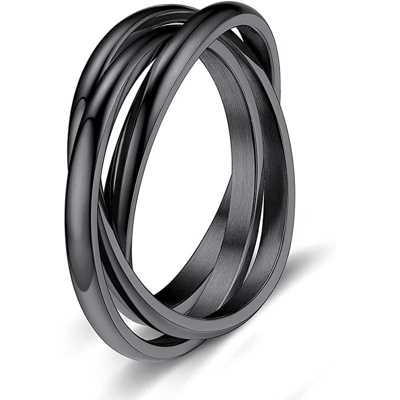 Three-Ring Rotating Anxiety Relief Ring