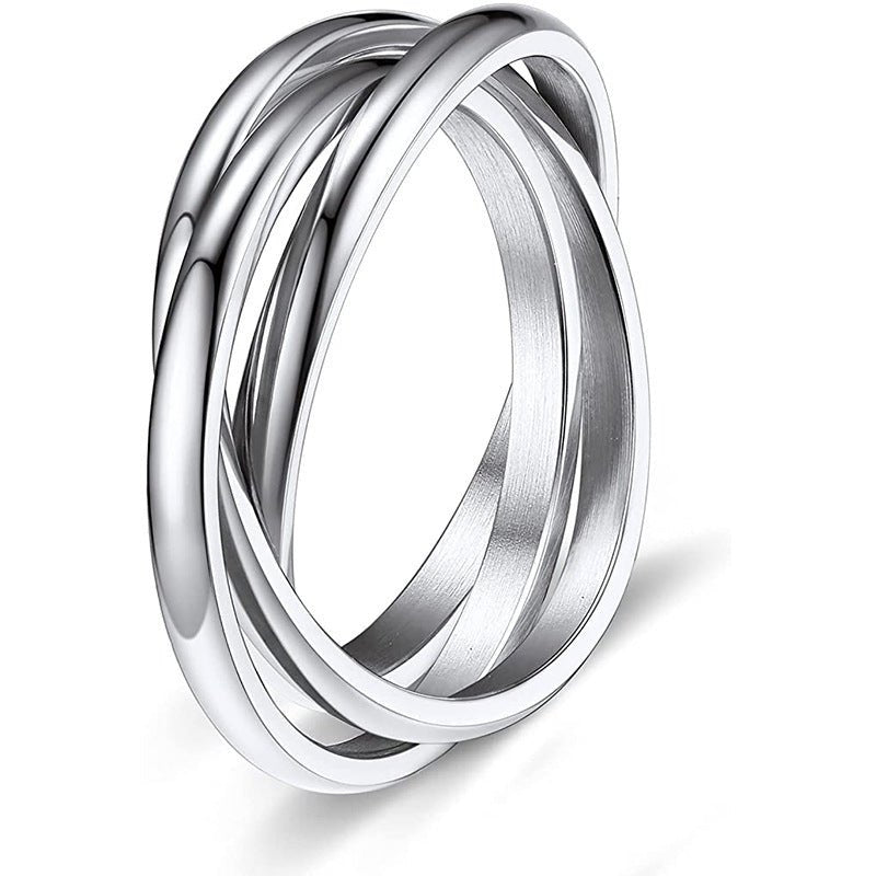 Three-Ring Rotating Anxiety Relief Ring