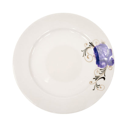 Elegant Blue Rose Ceramic Dinner Plate 265cm