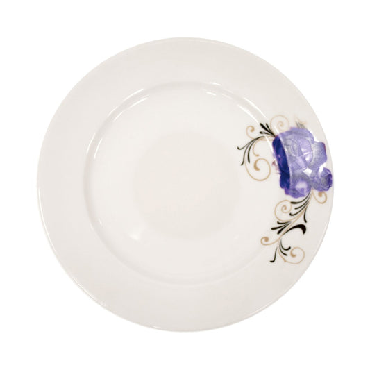 Elegant Blue Rose Ceramic Dinner Plate 265cm
