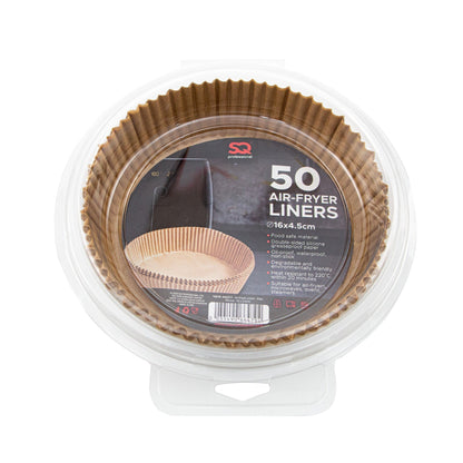 50Pack SQ Kitchen Baking Brown Paper Air Fryer Liners