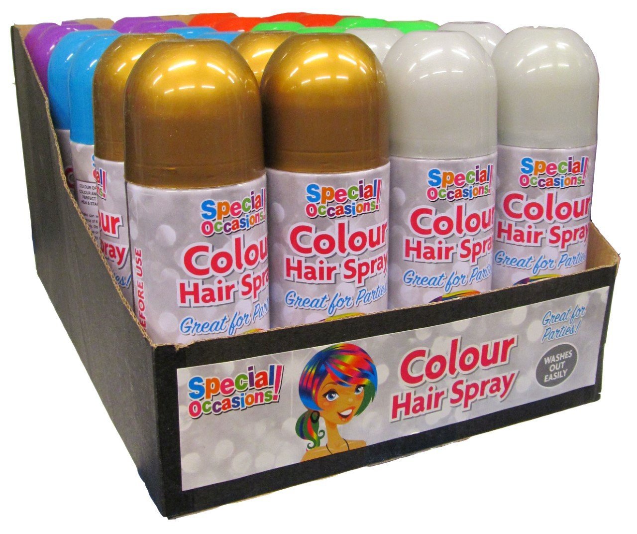 Vibrant Temporary Hair Color Spray Rapide Washable Colour