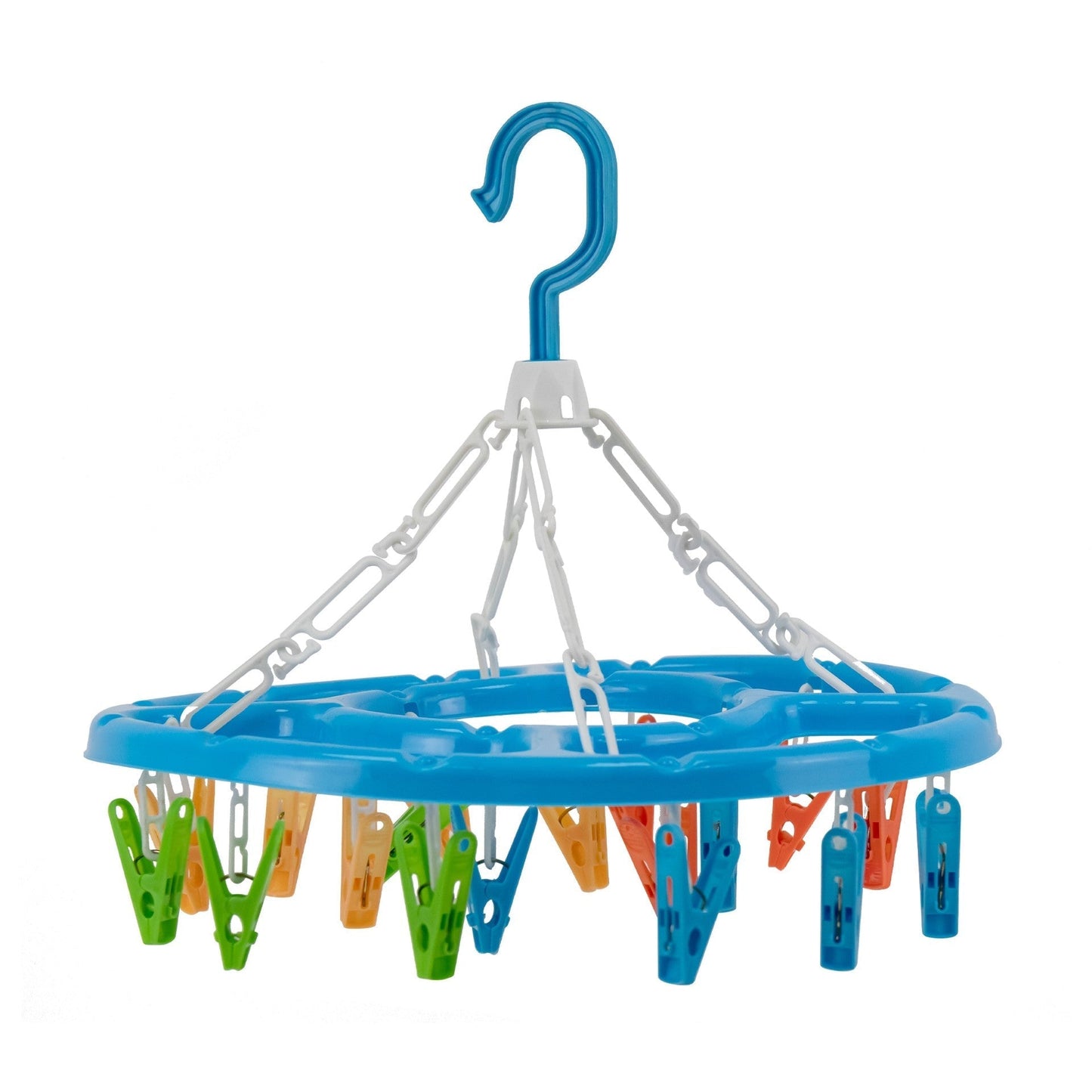 Durable Laundry Peg Hanger Round Design Assorted Colours