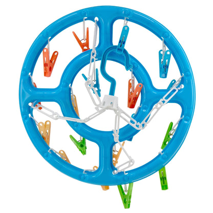 Durable Laundry Peg Hanger Round Design Assorted Colours