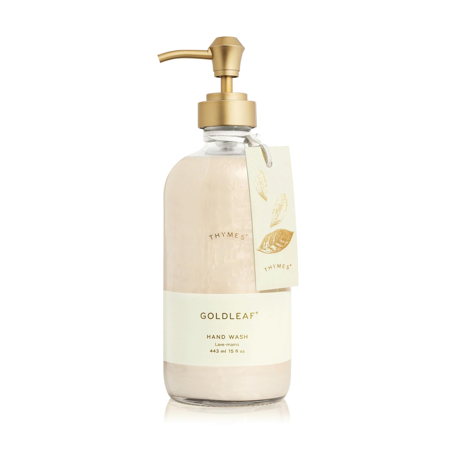 Thymes Goldleaf Hand Wash – 15 Fl Oz | Luxurious Floral Fragrance & Hydration